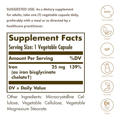 Solgar Gentle Iron for Sensitive Stomachs - 180 Count