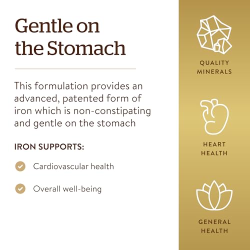 Solgar Gentle Iron for Sensitive Stomachs - 180 Count