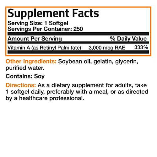 Premium Vitamin A 10,000 IU Softgels for Health
