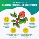 Blood Pressure Supplements with Hawthorn & Hibiscus - 90 Caps