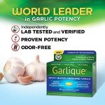 Garlique Odorless Garlic Extract for Blood Pressure, 60 Caplets
