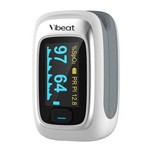 Vibeat Portable Finger Pulse Oximeter with Lanyard