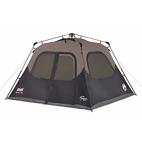 Coleman 6 Person Instant Cabin Tent, Brown/Black