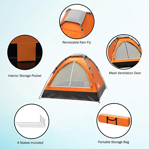Wakeman 2-Person Camping Tent with Rain Fly - Lightweight