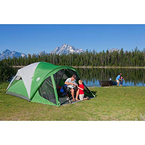 Coleman Evanston Screened Camping Tent, Spacious 6/8 Person
