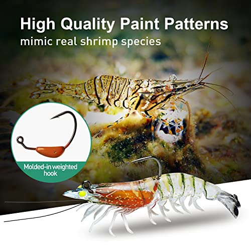 TRUSCEND Bass Fishing Lures: Bottom Soft Shrimp Bait