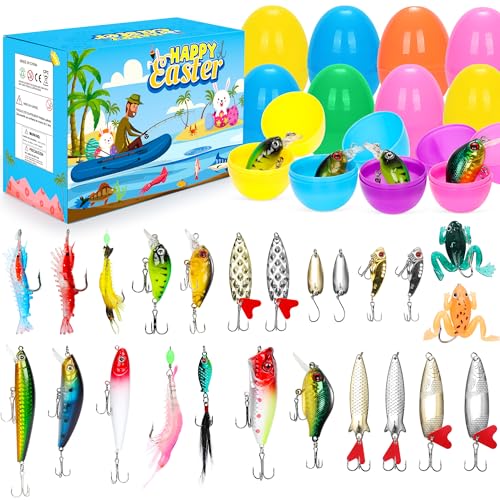 24Pcs Lifelike Fishing Lures Set for Bass Trout