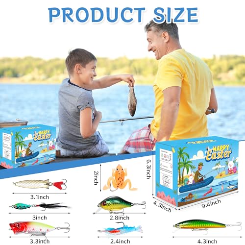 24Pcs Lifelike Fishing Lures Set for Bass Trout