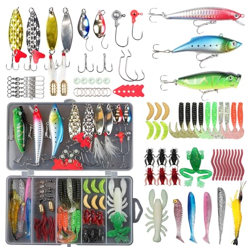 79pcs Fishing Lures Baits Tackle Set with Tackle Box
