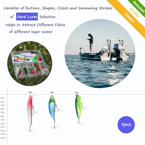79pcs Fishing Lures Baits Tackle Set with Tackle Box