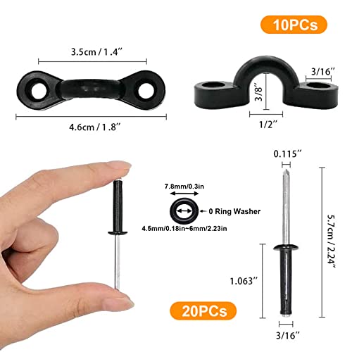 CLIO Kayak Pad Eyes Kit with Tri-Grip Rivet