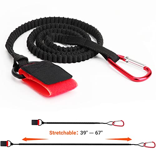 Boncas 2 Pack Stretchable Paddle Leash for Kayak