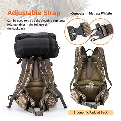 BLISSWILL Hunting Backpack Outdoor Gear Hunting Daypack for Rifle Bow Gun Hunting Gifts for Men
