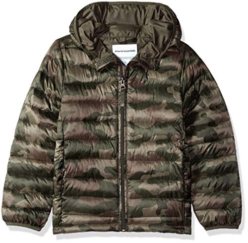 Boys' Lightweight Packable Hooded Puffer Coat - Camo