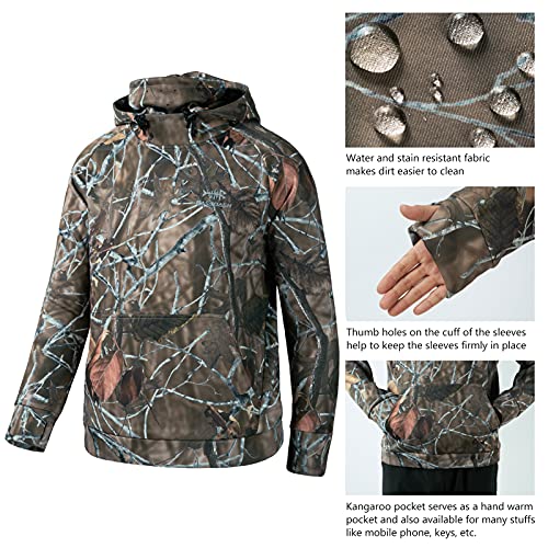 BASSDASH Kids' Performance Fishing Fleece Hoodie with Mask