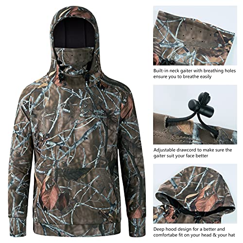 BASSDASH Kids' Performance Fishing Fleece Hoodie with Mask