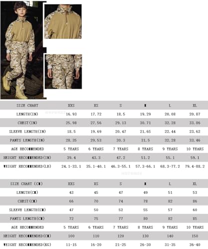 KUFORES Kid's Airsoft BDU Suit with Knee Pads