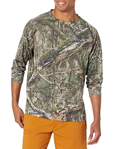 Mossy Oak Standard Camo Hunting Shirts for Men Long Sleeve, Country DNA, Large