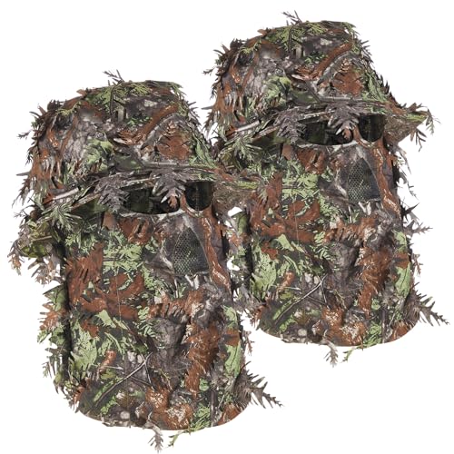 3D Leafy Camo Face Mask and Hat Combo