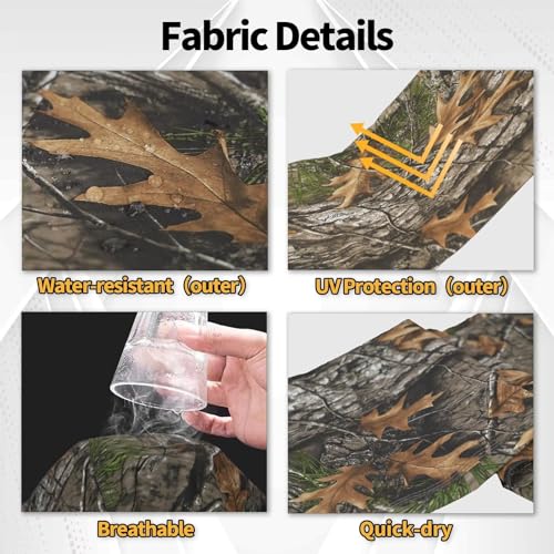 LOOGU Men's Camo Water-Resistant Cargo Hunting Pants