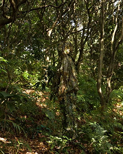 Ginsco Ghillie Suit Set XS/S, 3D Leafy Camo