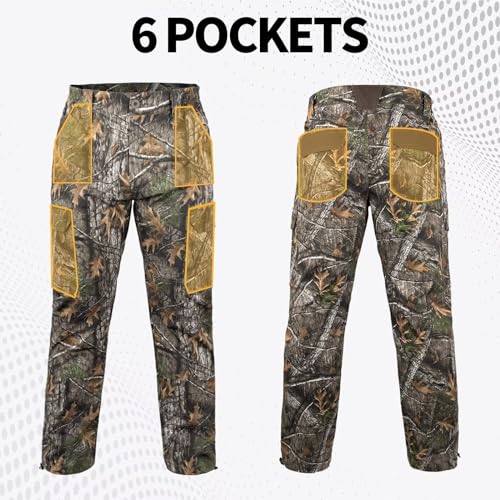 LOOGU Men's Camo Water-Resistant Cargo Hunting Pants