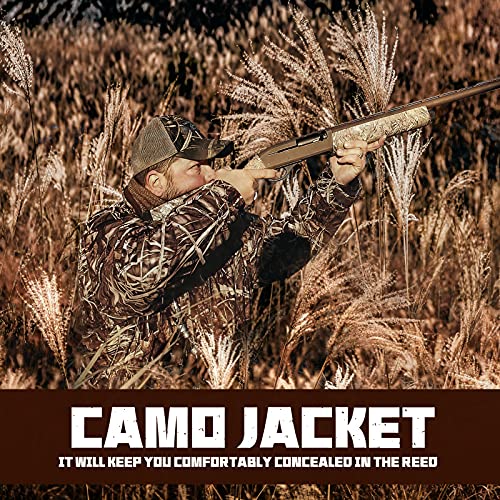 YEVHEV Quiet Hunting Clothes for Men Hunt Clothing Suit Gear Camouflage Hoodie Jacket and Pants Camo Coat Windproof