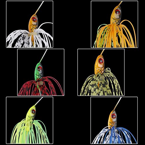 6 Pcs Spinner Baits for Bass, Trout, Salmon