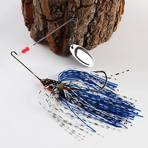 6 Pcs Spinner Baits for Bass, Trout, Salmon