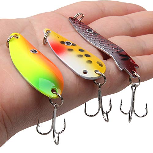 30pcs Metal Fishing Spoons Lures for Trout Fishing