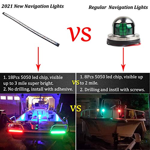 Botepon LED Boat Navigation Lights - Waterproof Deck Lights