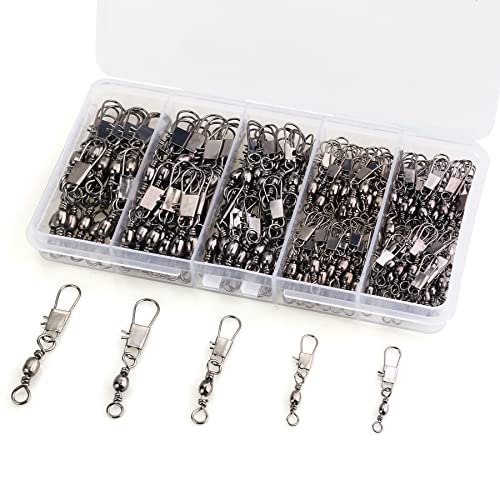 200PCS Premium Barrel Snap Swivel Fishing Kit