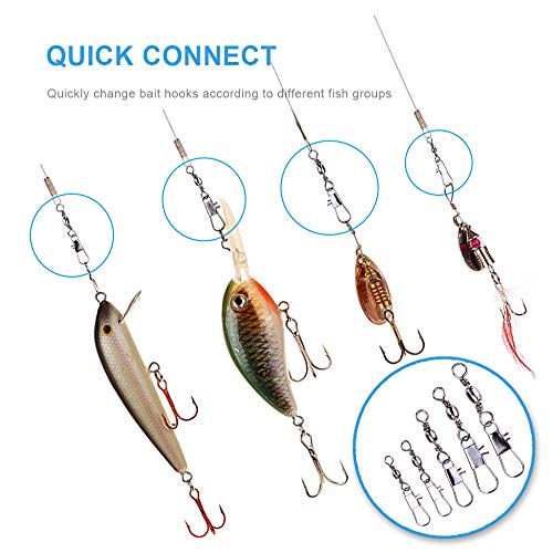 200PCS Premium Barrel Snap Swivel Fishing Kit