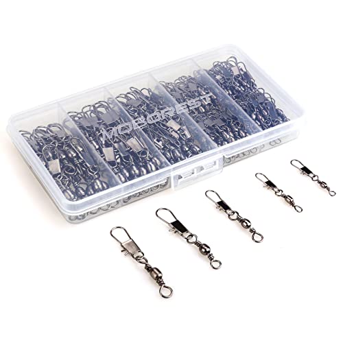 200PCS Premium Barrel Snap Swivel Fishing Kit