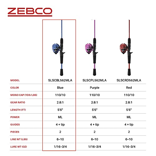 Zebco Slingshot Fishing Rod & Reel Combo, 2-Piece, 5'6