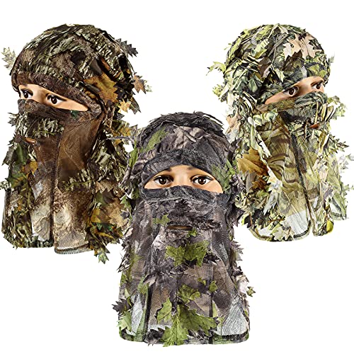 Sintege Camouflage Ghillie Face Mask Hat Set