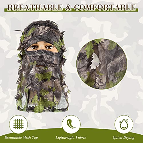 Leafy Camouflage Hunting Face Mask Ghillie Covering Hat