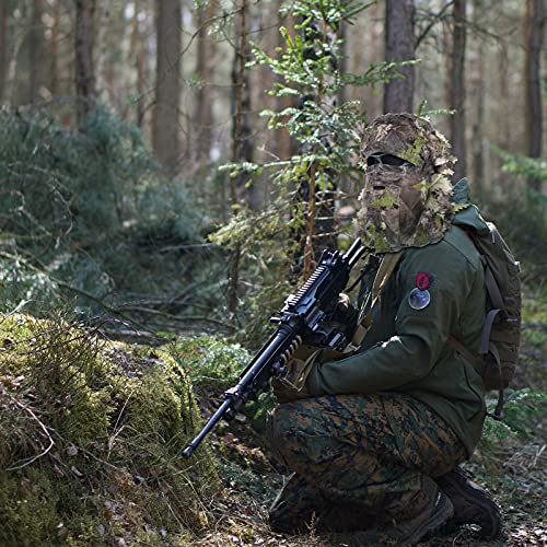 Leafy Camouflage Hunting Face Mask Ghillie Covering Hat