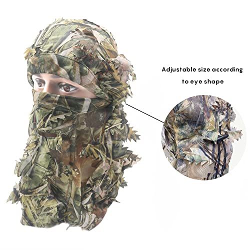 Ghillie Camouflage Leafy 3D Full Face Mask Headwear