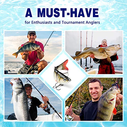 CharmYee Multi-Jointed Swimbait Bass Lures Pack - Set of 3