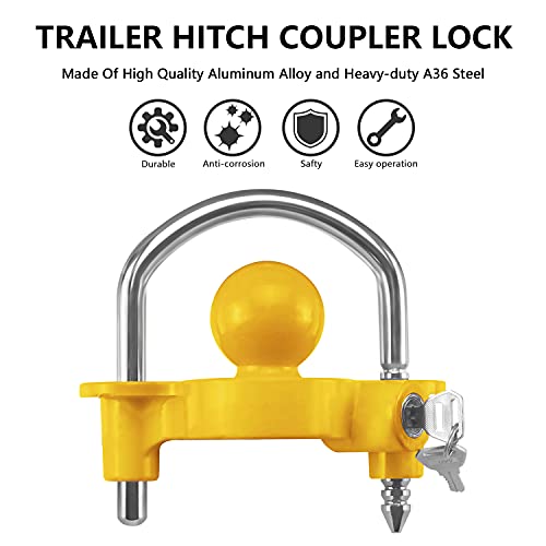 Funmit Universal Coupler Ball Lock for Travel Trailers