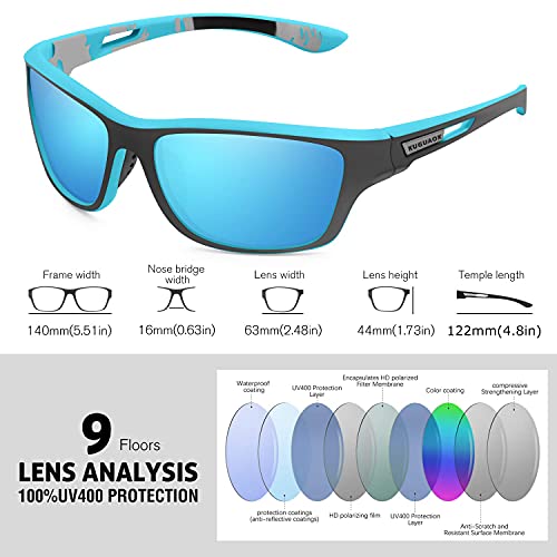 Men's Polarized Sports Sunglasses for Driving, Cycling, Fishing