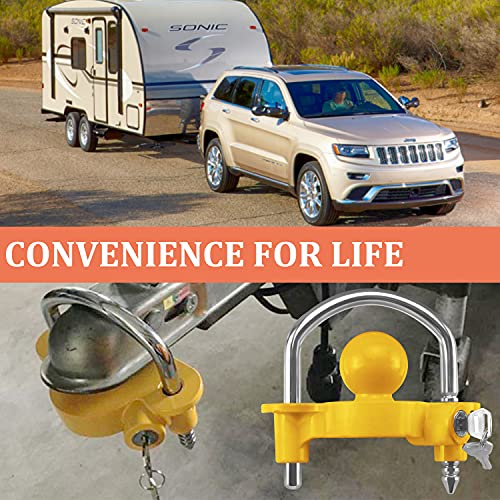 Funmit Universal Coupler Ball Lock for Travel Trailers
