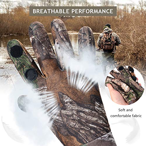 EAmber Camouflage Hunting Gloves Full Finger/Fingerless Pro Gloves