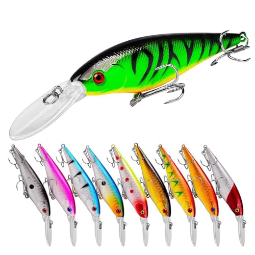 OriGlam 10 Pack 3D Eyes Fishing Lures Kit
