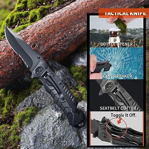 Gifts for Men Birthday Christmas Fathers Day, 20 in 1 Cool Gadgets/Survival Gear and Equipment,Unique Camping Essentials Accessories Hunting Hiking Outdoor Gears Gift for Husband Teen Boy Boyfriend