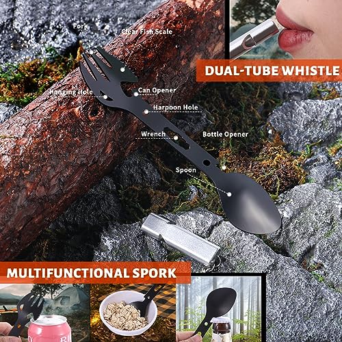 Gifts for Men Birthday Christmas Fathers Day, 20 in 1 Cool Gadgets/Survival Gear and Equipment,Unique Camping Essentials Accessories Hunting Hiking Outdoor Gears Gift for Husband Teen Boy Boyfriend
