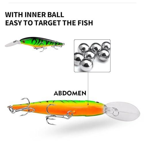 OriGlam 10 Pack 3D Eyes Fishing Lures Kit