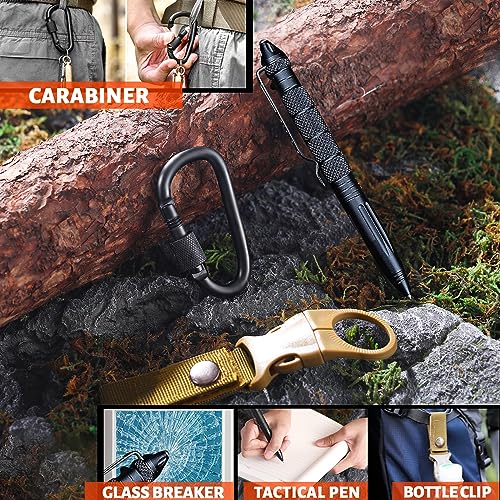Gifts for Men Birthday Christmas Fathers Day, 20 in 1 Cool Gadgets/Survival Gear and Equipment,Unique Camping Essentials Accessories Hunting Hiking Outdoor Gears Gift for Husband Teen Boy Boyfriend