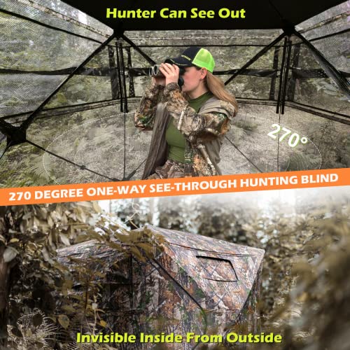 3 Person Hunting Blind with 270 Degree Visibility